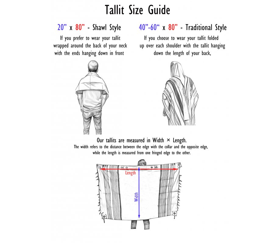 Maroon Handwoven Silk Tallit Prayer Shawl Set with Silver Stripes - Gabrieli