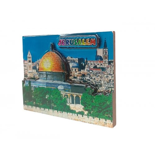 3-D Effect Wood and Epoxy Magnet - Jerusalem Dome of the Rock