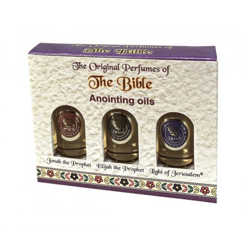 Ein Gedi Trio of Anointing Oil, Jonah, Elijah and Light of Jerusalem