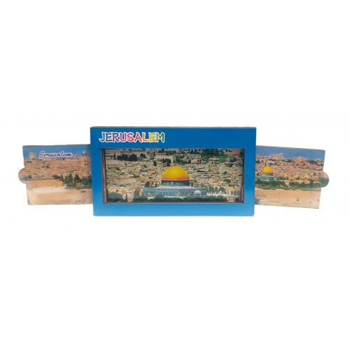 Wood Magnet with Slide-Open Sides - Colorful Dome of the Rock in Jerusalem